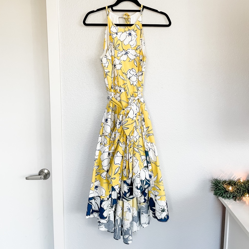 Yellow and Blue High-Low Eliza J Dress